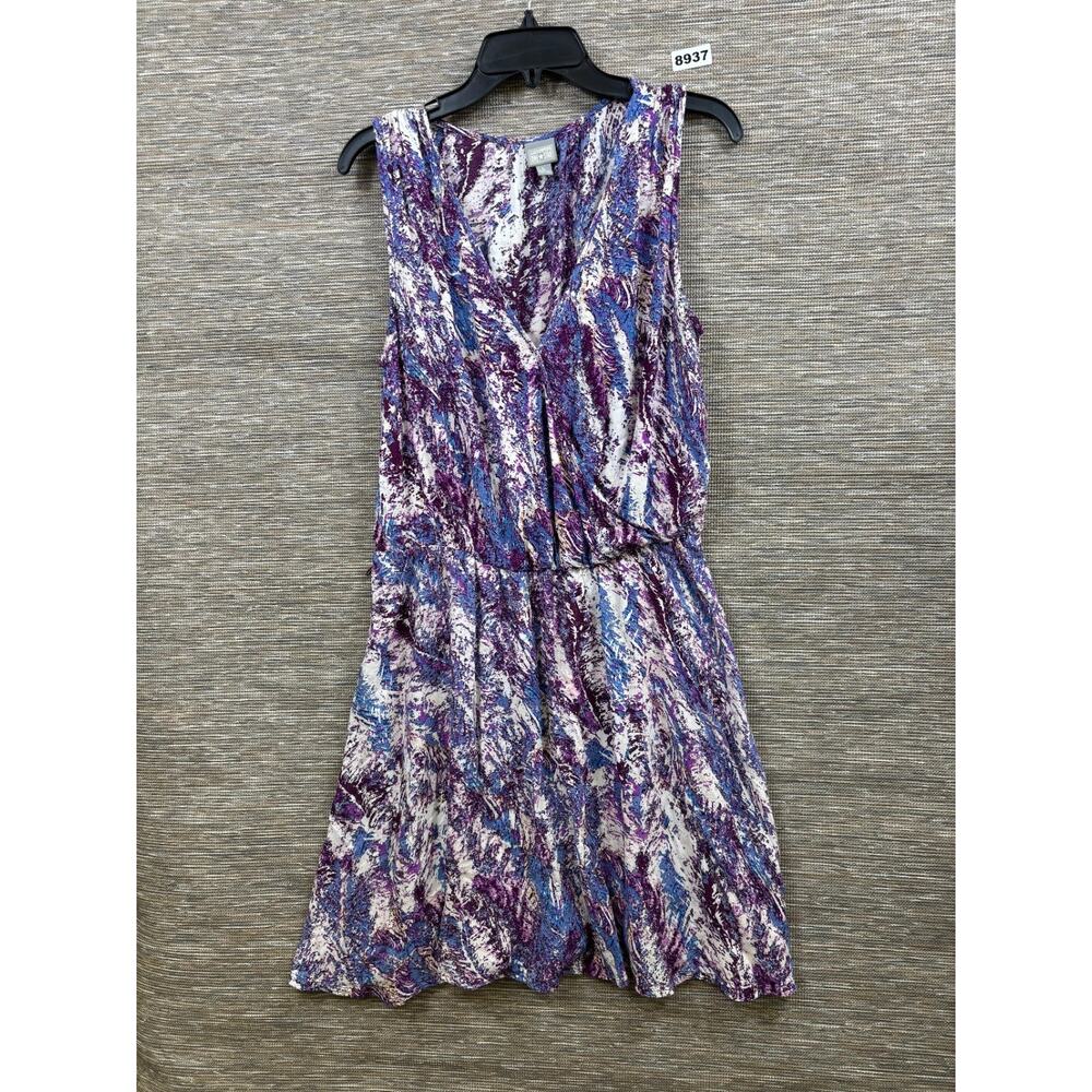 Converse One Star Wrap Dress Womens Size L Purple Multicolor V-Neck Sleeveless